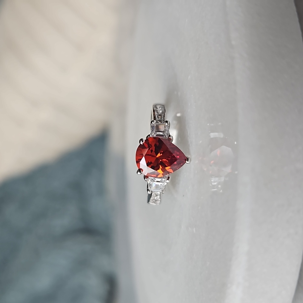 Ruby gemstone ring, size 6, 925 Sterling Silver